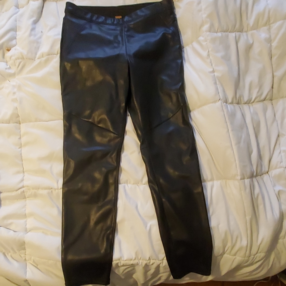 Free people leather leggings